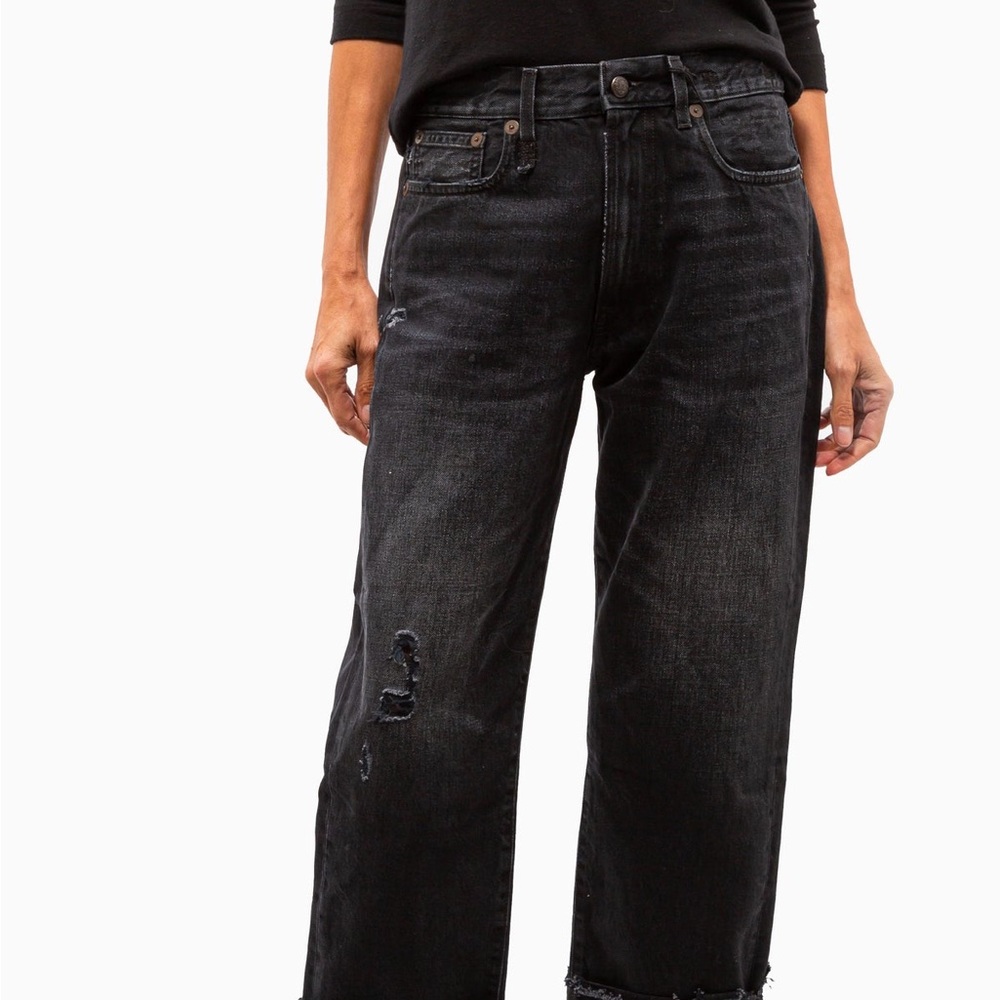 R13 Distressed Boyfriend Jean in Jake Black 24